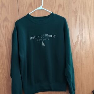 Blue 84 Dark Green Statue of Liberty Crewneck Sweater